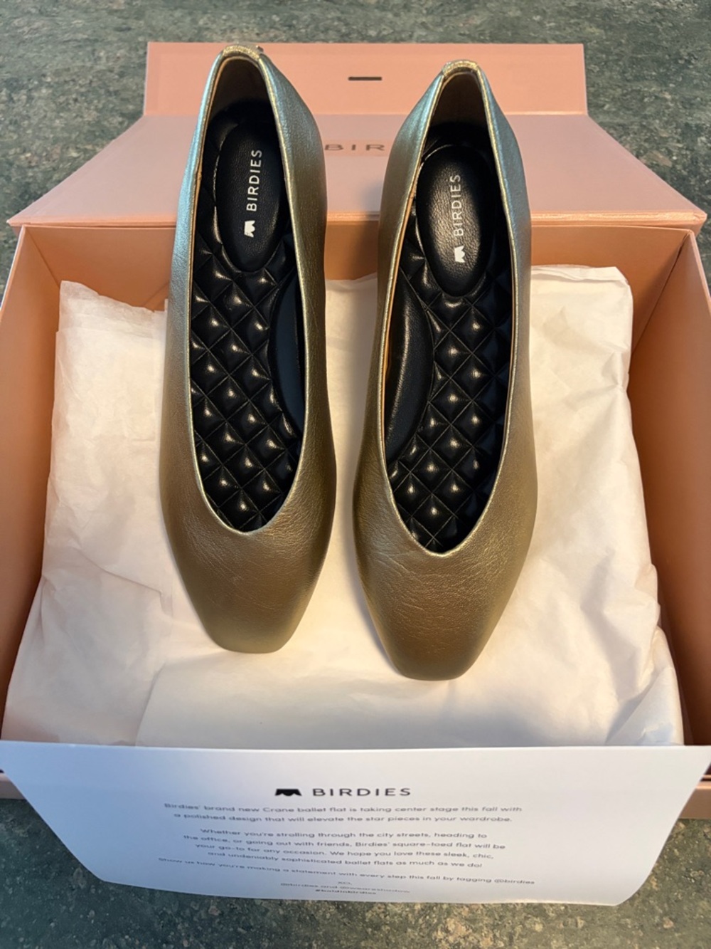 NWT Birdies Metallic Crane ballet Flats!⭐️ - Picture 3 of 8